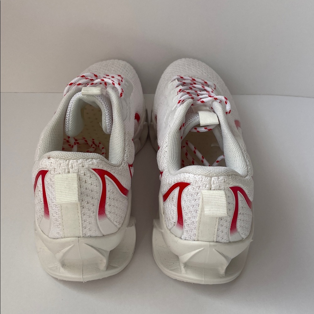NWOT White & Red Athletic Sneakers. Size 8. - Picture 2 of 5